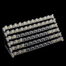 72 SLOTS / 6 TIERS Professional Clear Manicure Nail Art Display Stand Plastic Rack Holder Shelf with 72 Pieces Nail Tip Rings