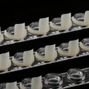 72 SLOTS / 6 TIERS Professional Clear Manicure Nail Art Display Stand Plastic Rack Holder Shelf with 72 Pieces Nail Tip Rings