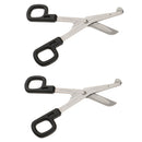 2 Pieces Black Stainless Steel Medical Taping Bandage Scissors Trauma Shears for Madical First Aid