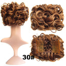 Fashionable Women Ladies Girls Curly Synthetic Hair Bun Cover Hairpiece Clip In Scrunchie Hair Extension