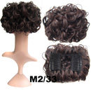 Fashionable Women Ladies Girls Curly Synthetic Hair Bun Cover Hairpiece Clip In Scrunchie Hair Extension