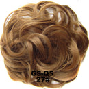 Women Girls Party Charms Artificial Hairs Wavy Curly Drawstring Synthetic Hair Bun Hairpiece Hair Extension Golden