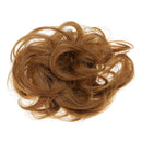 Women Girls Party Charms Artificial Hairs Wavy Curly Drawstring Synthetic Hair Bun Hairpiece Hair Extension Golden