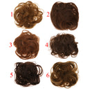 Women Girls Party Charms Artificial Hairs Wavy Curly Drawstring Synthetic Hair Bun Hairpiece Hair Extension Golden