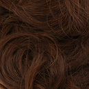 Women Girls Party Charms Artificial Hairs Wavy Curly Drawstring Synthetic Hair Bun Hairpiece Hair Extension Dark Brown
