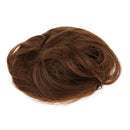 Women Girls Party Charms Artificial Hairs Wavy Curly Drawstring Synthetic Hair Bun Hairpiece Hair Extension Dark Brown