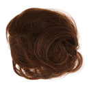 Women Girls Party Charms Artificial Hairs Wavy Curly Drawstring Synthetic Hair Bun Hairpiece Hair Extension Dark Brown