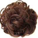Women Girls Party Charms Artificial Hairs Wavy Curly Drawstring Synthetic Hair Bun Hairpiece Hair Extension Dark Brown