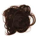 Women Girls Party Charms Artificial Hairs Wavy Curly Drawstring Synthetic Hair Bun Updo Chignon Hairpiece Hair Extension Brown