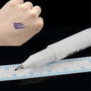 5Pcs/set Fine Tips Markers Skin Marker Pen Tattoo Microblading Sterile Pen with Paper Measuring Ruler