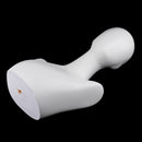 White ABS Plastic Mannequin Head Bust Jewelry Wig Cap Necklace Pendant Display Stand Holder