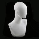 White ABS Plastic Mannequin Head Bust Jewelry Wig Cap Necklace Pendant Display Stand Holder