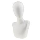 White ABS Plastic Mannequin Head Bust Jewelry Wig Cap Necklace Pendant Display Stand Holder