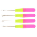 4Pcs/Set Crochet Sewing Braid Hook Knitting Needle with Plastic Handle for Micro Braid / Dreadlock Maintaining