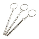 100 Pieces Precision Eyeglass Screwdriver 4 in 1 Keychain Glass Eyewear Mobile Phone Watch Repair Tool