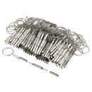 100 Pieces Precision Eyeglass Screwdriver Mini Keychain Glass Eyewear Repair Tool