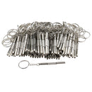 100 Pieces Precision Eyeglass Screwdriver Mini Keychain Glass Eyewear Repair Tool