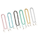 6 Pieces Copper Beaded Eyeglass Sunglasses Chain Holder Strap Fashion Lanyard Necklace