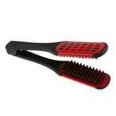 Bristlel Hairdressing Straightener Hair Straightening Double Brush Comb Clamp