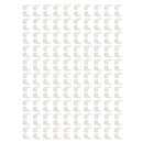100 Pairs Comfortable Soft Silicone Anti Slip Eye Glasses Ear Hooks Grip Holder Kids Children Sports Accessory White