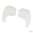 100 Pairs Comfortable Soft Silicone Anti Slip Eye Glasses Ear Hooks Grip Holder Kids Children Sports Accessory White