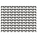 100 Pairs Comfortable Soft Silicone Anti Slip Eye Glasses Ear Hooks Grip Holder Kids Children Sports Accessory Black