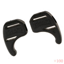 100 Pairs Comfortable Soft Silicone Anti Slip Eye Glasses Ear Hooks Grip Holder Kids Children Sports Accessory Black