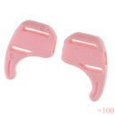 100 Pairs Comfortable Soft Silicone Anti Slip Eye Glasses Ear Hooks Grip Holder Kids Children Sports Accessory Pink