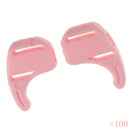 100 Pairs Comfortable Soft Silicone Anti Slip Eye Glasses Ear Hooks Grip Holder Kids Children Sports Accessory Pink