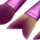 Set of 7pcs Mermaid Cosmetic Makeup Brushes Kit for Face Foundation Eyeshadow Blending Contouring Powder Concealer Blush
