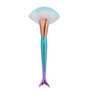 Pro Cosmetic Big Fan Brush Kabuki Mermaid Powder Contour Blending Blusher Makeup Gradient Color