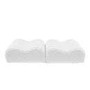 Dual Memory Foam Leg Knee Pillow for Side Sleepers back pain,Sciatic Nerve Pain Relief,Leg Pain, Pregnancy, Hip and Joint Pain Ergonomical Design White