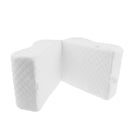 Dual Memory Foam Leg Knee Pillow for Side Sleepers back pain,Sciatic Nerve Pain Relief,Leg Pain, Pregnancy, Hip and Joint Pain Ergonomical Design White