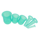 Set Of 6PCS Portable Easy Adsorption Silicone Cuppings Swelling Pain Swelling Reliever Green