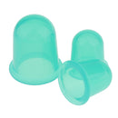 Set Of 6PCS Portable Easy Adsorption Silicone Cuppings Swelling Pain Swelling Reliever Green