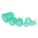 Set Of 6PCS Portable Easy Adsorption Silicone Cuppings Swelling Pain Swelling Reliever Green