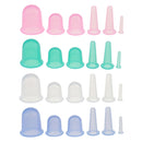 Set Of 6PCS Portable Easy Adsorption Silicone Cuppings Swelling Pain Swelling Reliever Green