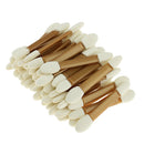 50 Pieces Disposable Double Ended Sponge Tipped Oval Brushes EyeShadow Applicator Tool Gold