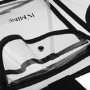 Clear Travel Makeup Bag Cosmetic Organizer with 2 External Pockets and Adjustable Shoulder Strap