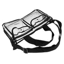 Clear Travel Makeup Bag Cosmetic Organizer with 2 External Pockets and Adjustable Shoulder Strap