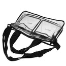 Clear Travel Makeup Bag Cosmetic Organizer with 2 External Pockets and Adjustable Shoulder Strap