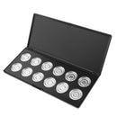 Makeup Cosmetic Empty 12 pcs Aluminum Magnetic Lipstick Balm Cream Powder Eyeshadow Eye Shadow Pigment Pans Palette Case Storage Container