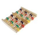 Wooden Dual Foot Massager Reflexology Foot Massage Roller Plantar Fasciitis Relief Acupressure Tool