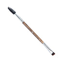 Wooden Handle Dual Head Eyebrow Eyeliner Angled Makeup Brush Cosmetic Tool