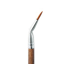 Professional Wood Handle Fiber Angled Eyeliner Brush Double Ended for Eye Liner Liquid Cream Comestic