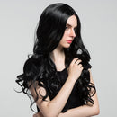 27 Inch Charming Women Long Curly Wavy Wig Heat Resistant Wigs Black Party Cosplay