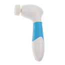 Electric Facial Skin Care Body Massager Scrubber Face Latex Puff Head Blue