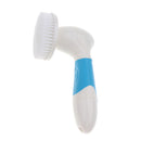 Electric Facial Skin Care Body Massager Scrubber Face Latex Puff Head Blue