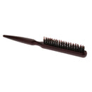 Wooden Handle Brush Bristle Hair Comb Brush Three Rows Hair Wig Comb Teasing Hairbrush