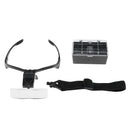 5 Pieces Lens Headband Magnifier Glass Visor 2-LED Light Magnifying Loupe